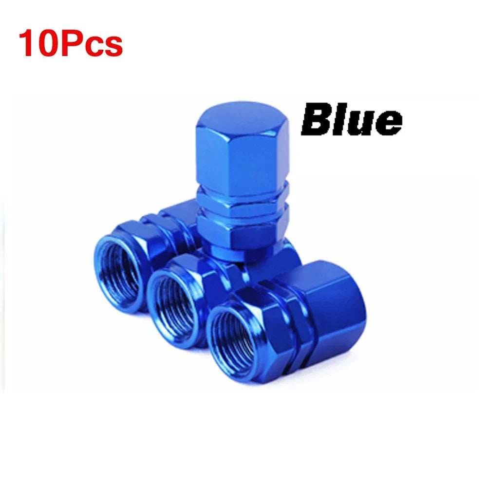 Aluminum Alloy Tire Valve Caps | 5 or 10 Pack Waterproof Dustproof Stem Covers MyPetiteCar.com