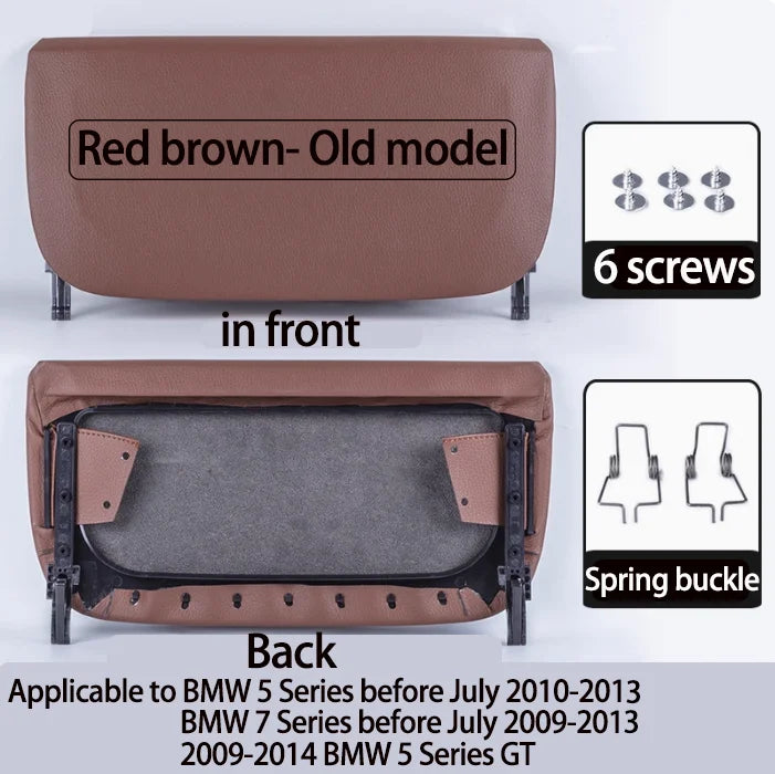 Leather Seat Back Cover For BMW 5 7 Series 5GT 2008-2017