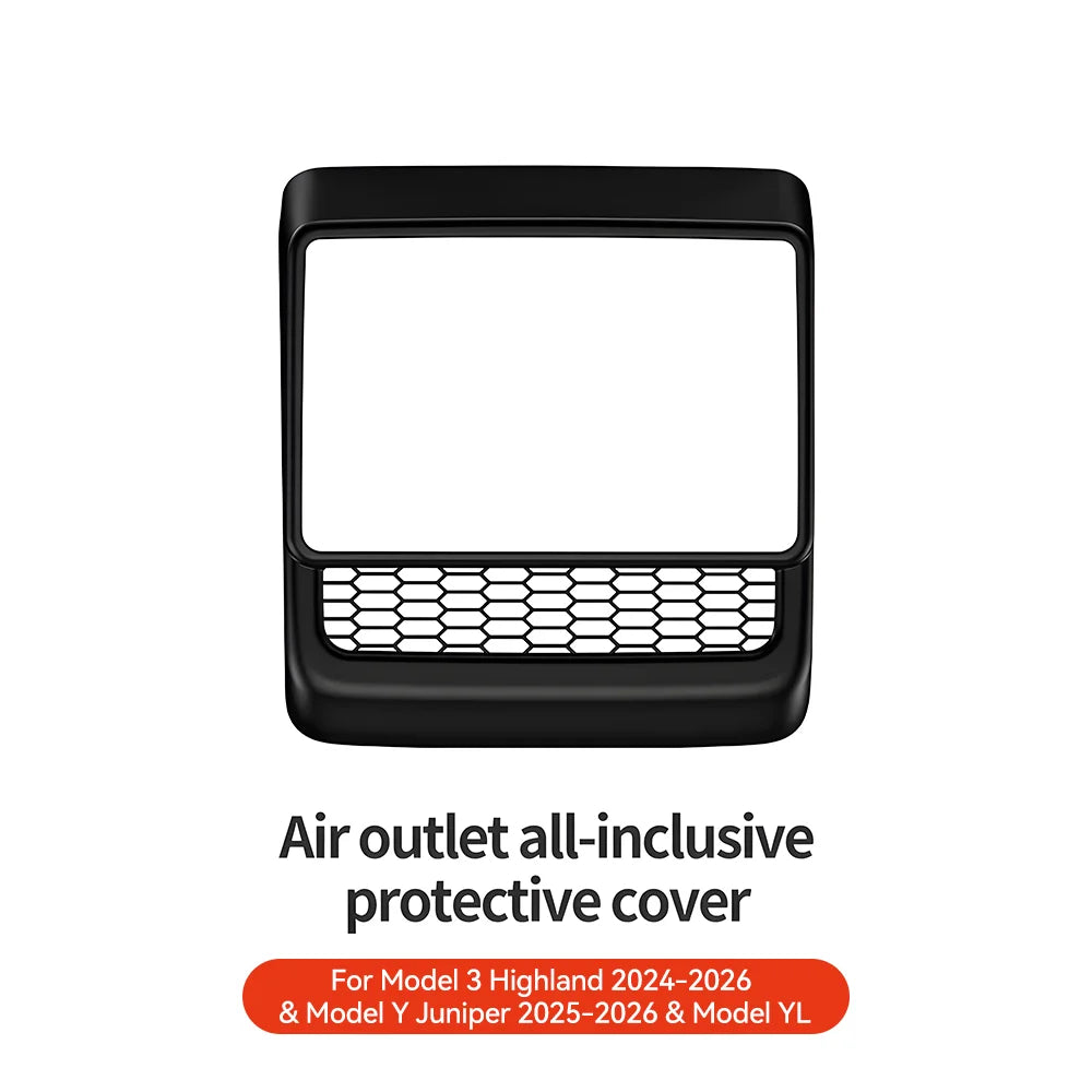 YZ Tesla Model 3/Y/Highland/Juniper Rear Console Air Vent Cover | Interior Dust Protection MyPetiteCar.com