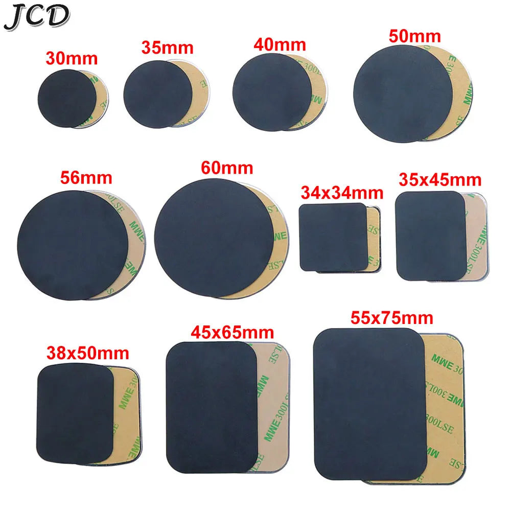 10pcs Black Magnetic Metal Plates for Car Phone Holder | Universal Iron Sheet Disk Sticker Mount MyPetiteCar.com