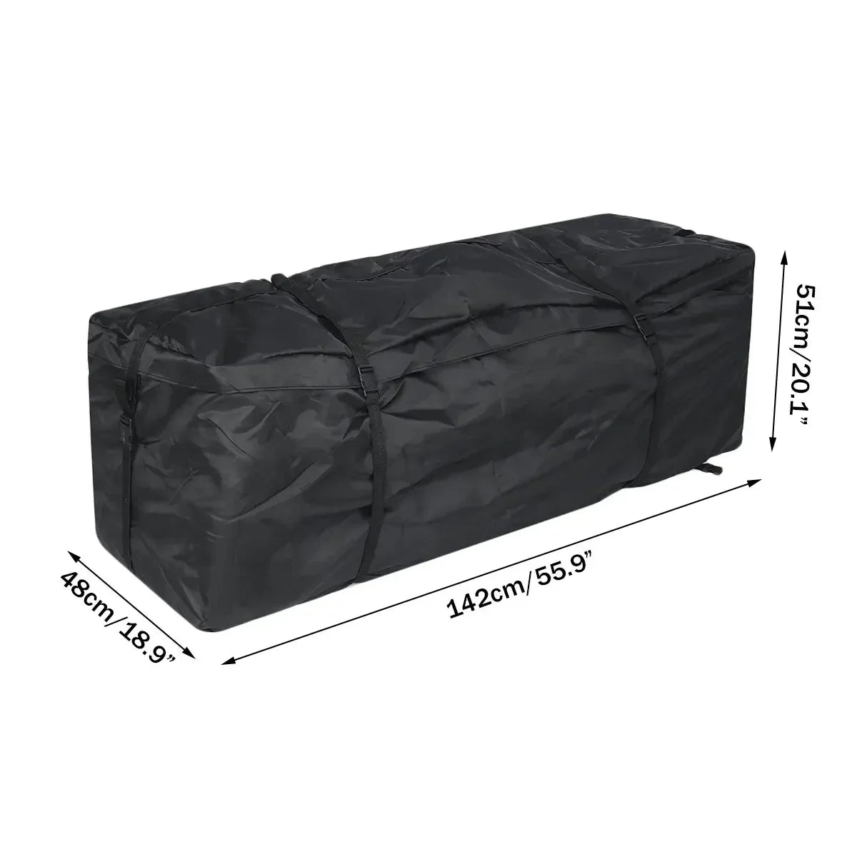 Car Roof Rack Waterproof 142x48x51cm | SUV Roof Cargo Top Box Luggage Carrier Bag MyPetiteCar.com
