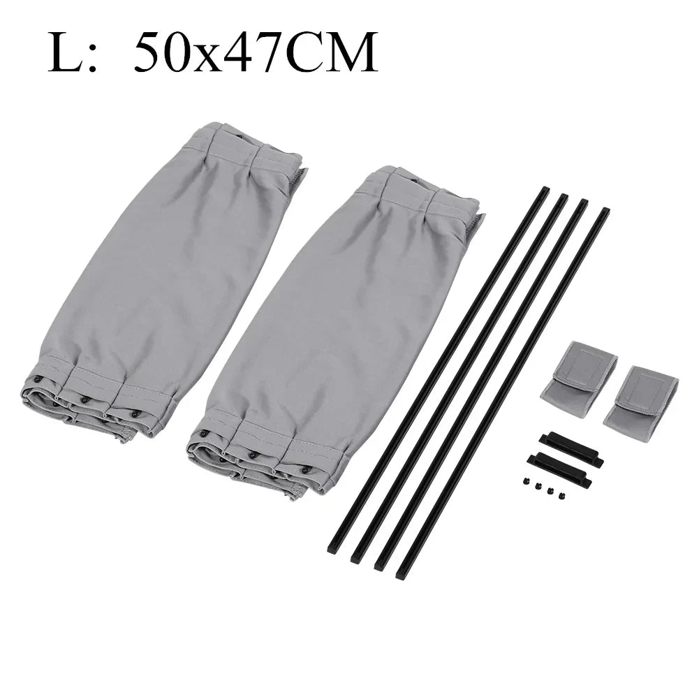 2pcs 50cm Car Sun Shade Side Window Curtain | Foldable UV Protection Auto Accessories MyPetiteCar.com