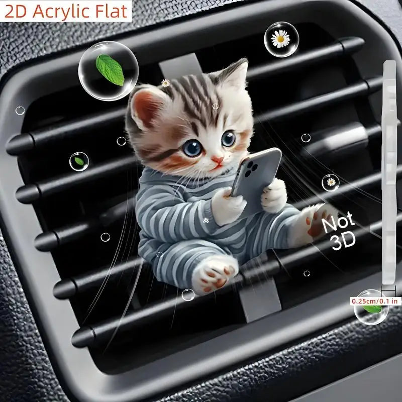 Car Outlet Vent Perfume Clips | 2D Air Freshener Diffuser for Car Interior Decoration MyPetiteCar.com
