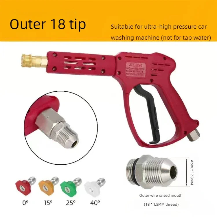 High-Pressure Power Washing Gun | Car Wash Nozzle with Fan Spray