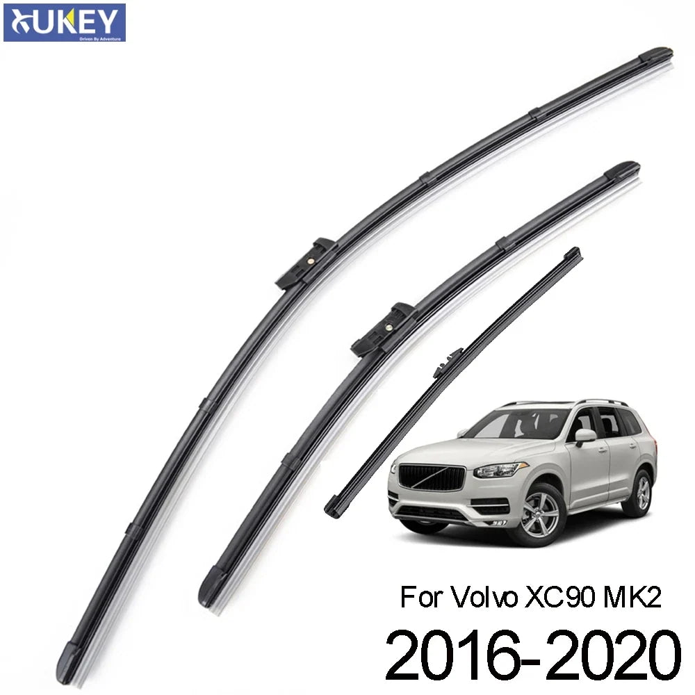 Xukey 3Pcs Front Rear Windscreen Wiper Blades Set for Volvo XC90 MK2 2016–2020