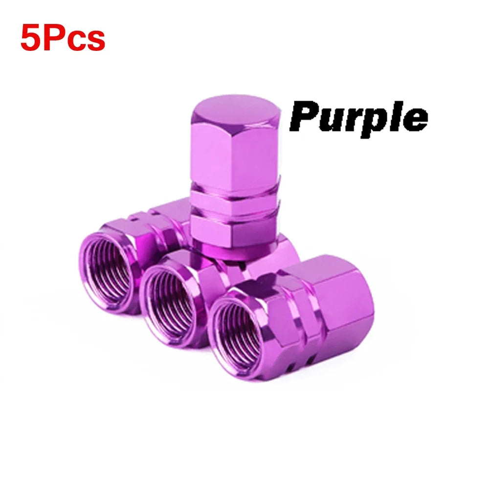 Aluminum Alloy Tire Valve Caps | 5 or 10 Pack Waterproof Dustproof Stem Covers MyPetiteCar.com