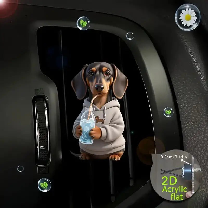 Acrylic Car Vent Clip Aromatherapy Air Freshener Holder 2D Decorative Air Conditioning Vents Accessory for Vehicle Interior MyPetiteCar.com
