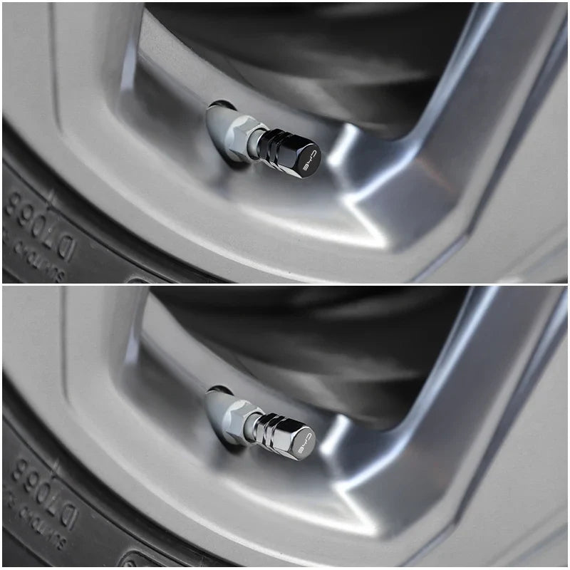 4Pcs Aluminum Alloy Tire Valve Caps for BYD Models | Waterproof Dustproof Cover Set