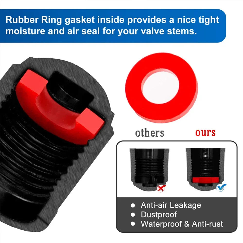 10/25/50/100Pcs Universal Plastic Tire Valve Caps for Cars, Trucks, Motorcycles, and Bicycles MyPetiteCar.com