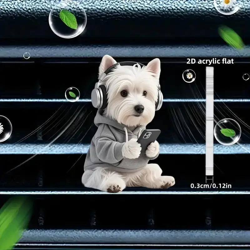 Acrylic Car Vent Clip Aromatherapy Air Freshener Holder 2D Decorative Air Conditioning Vents Accessory for Vehicle Interior MyPetiteCar.com