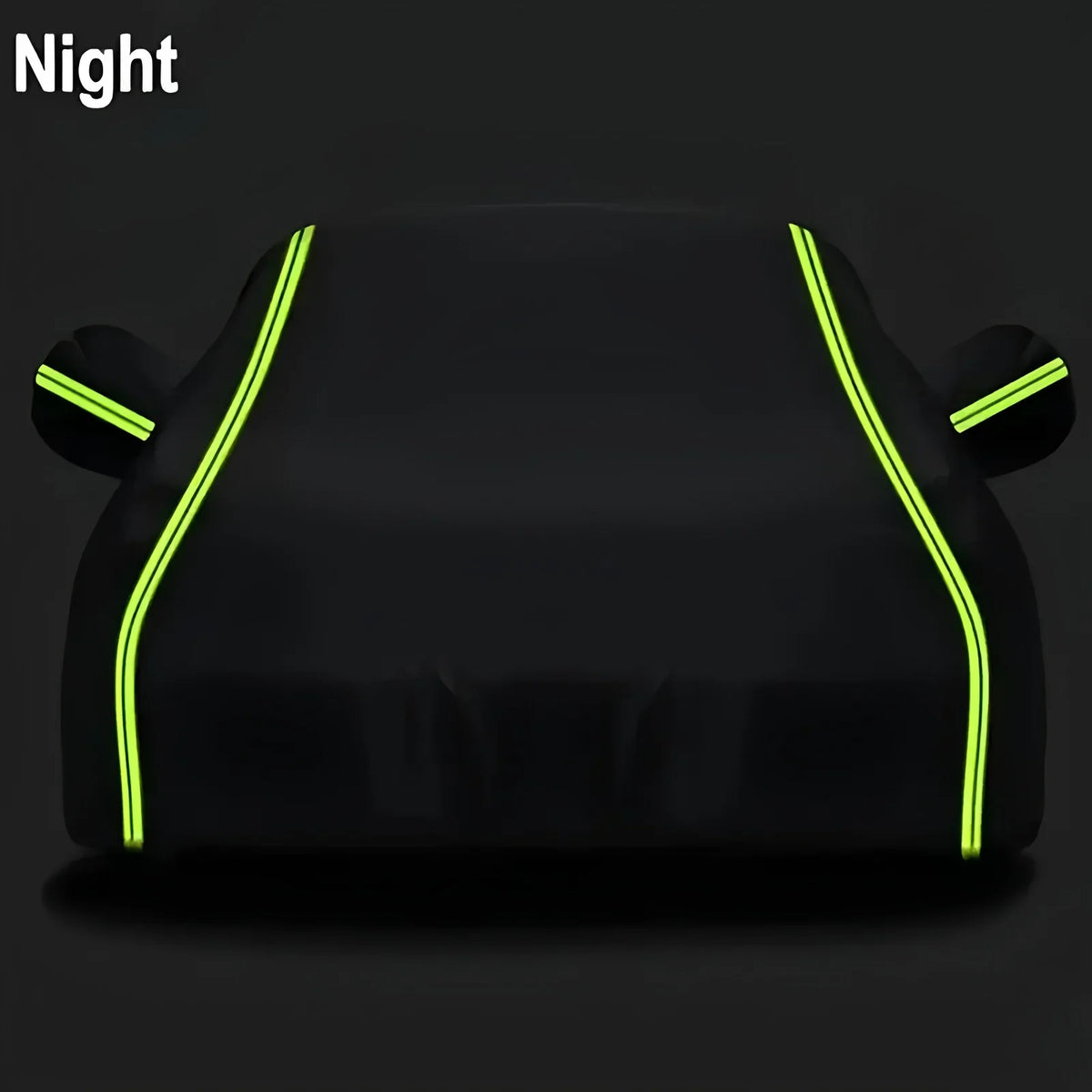 Universal Car Cover with Reflective Strip | Black Outdoor Dust and Snow Protection MyPetiteCar.com