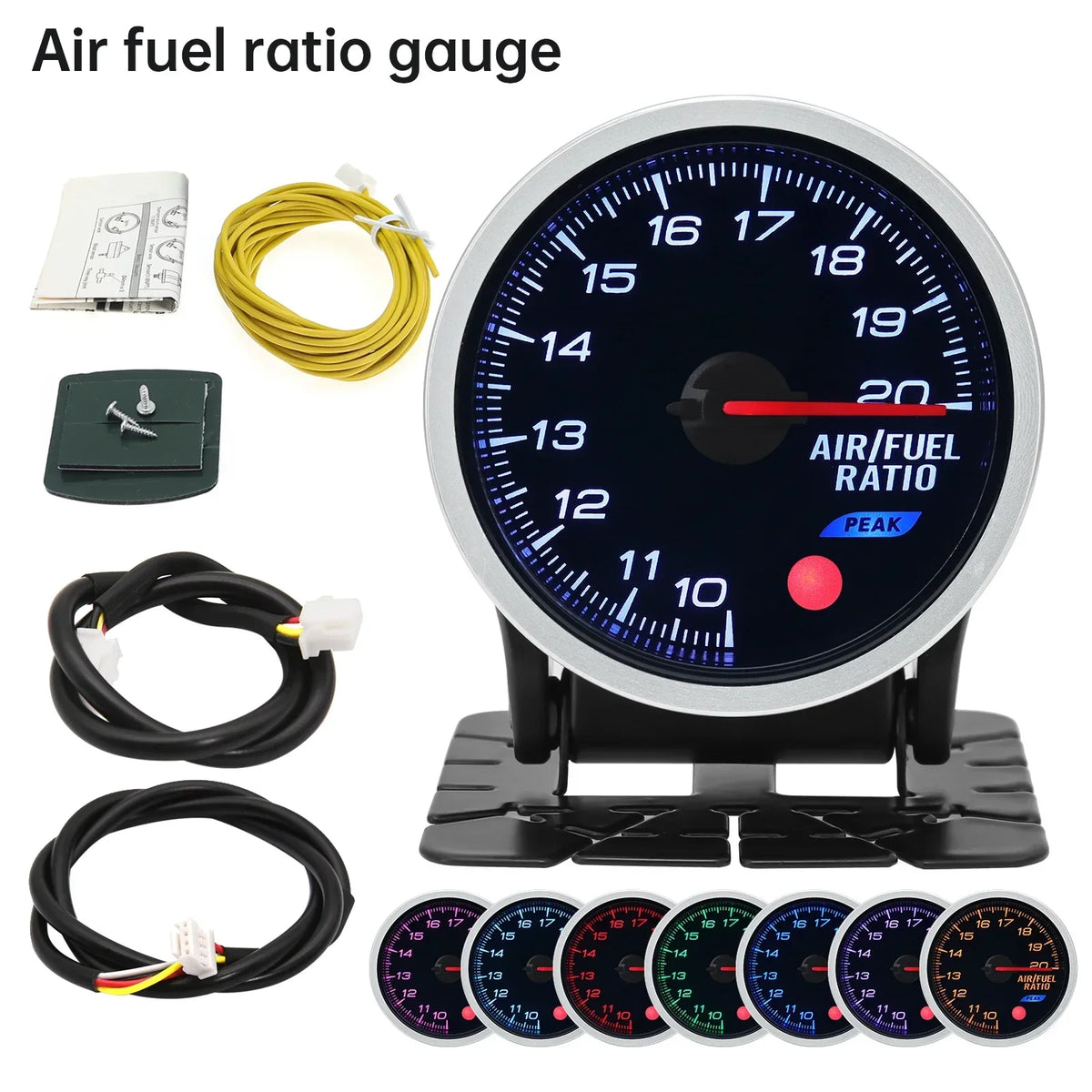 2 Inch 52mm Smoke Lens Turbo Boost Gauge | 8 Color Backlight Car Gauge with Sensor MyPetiteCar.com