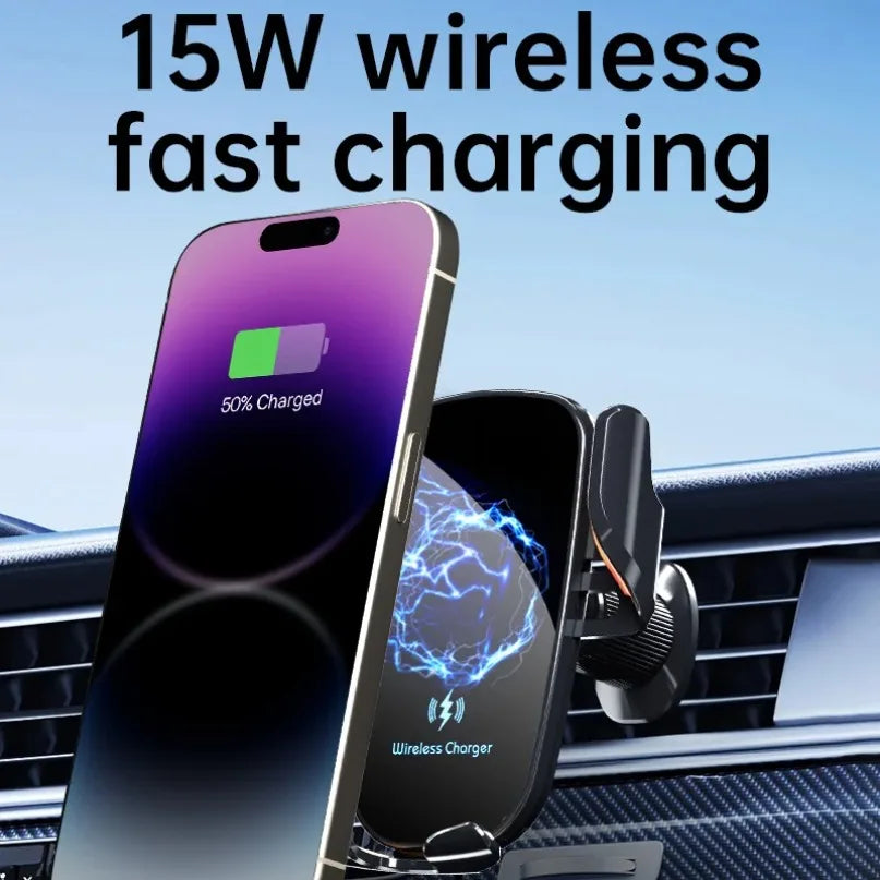 15W Car Wireless Charger | 360° Rotation Air Vent Phone Mount MyPetiteCar.com