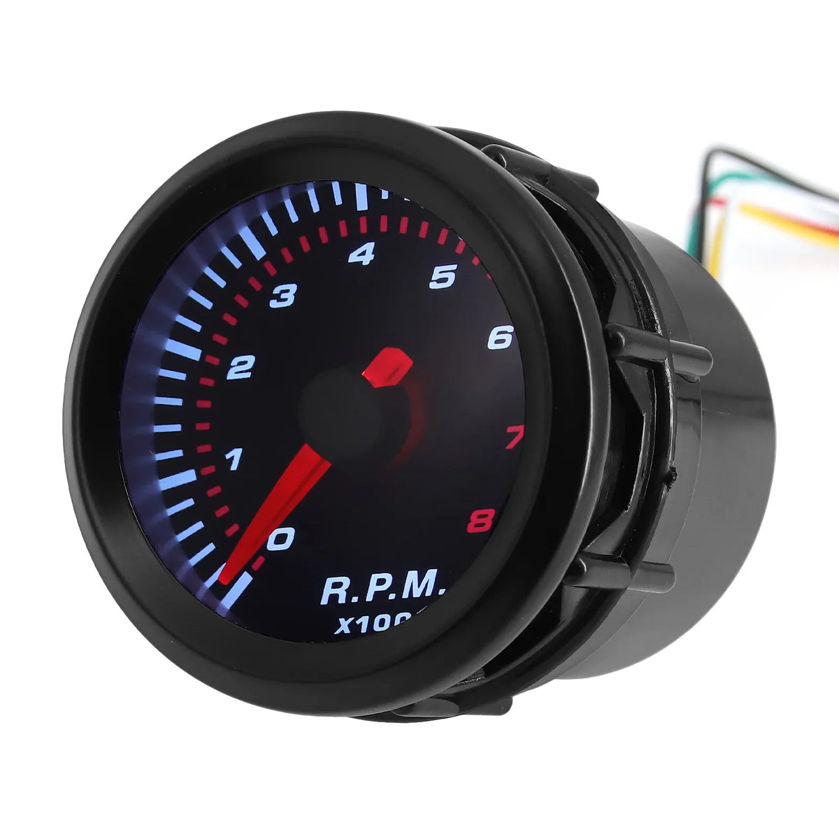 0~8000 RPM 2" 52mm Universal Car Tachometer with White LED Pointer | Smoke Lens Gauge MyPetiteCar.com