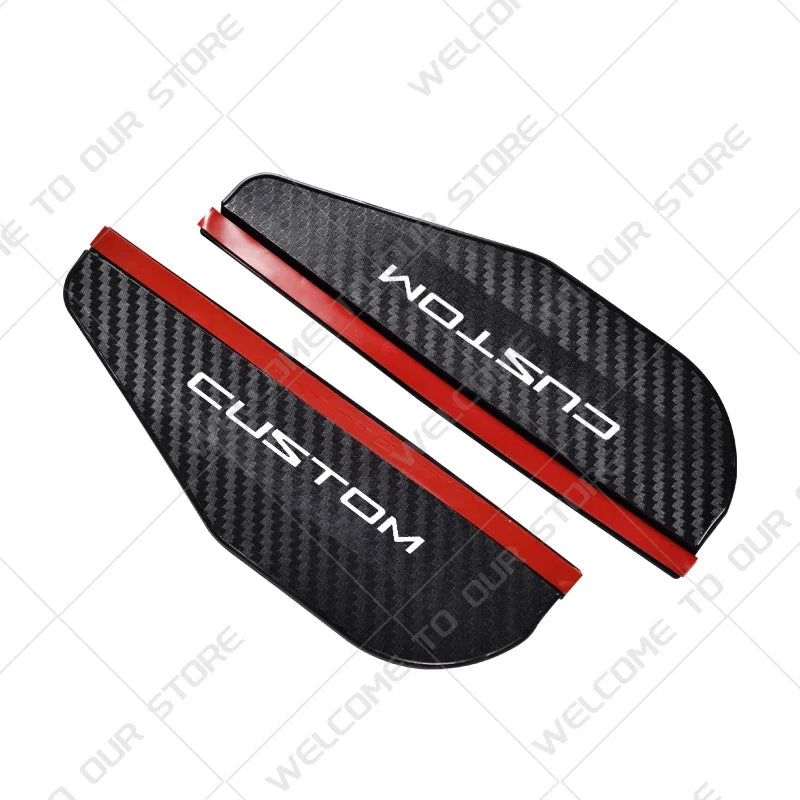2PCS Car Rearview Mirror Rain Eyebrow | Carbon Fiber Rain Shield Cover
