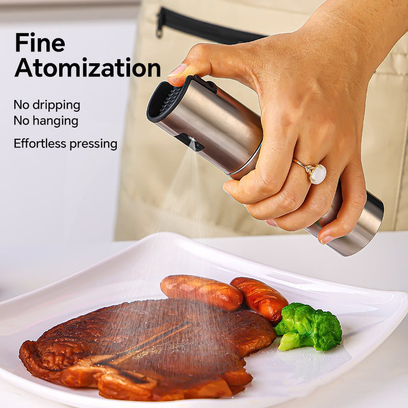 Fuel Spray Can Household Kitchen Supplies Artifact Stainless Steel Oil Injection Bottle Spice Bottle Spray Press Type Barbecue Oil Bottle Kitchen Gadgets Sell My Stuff