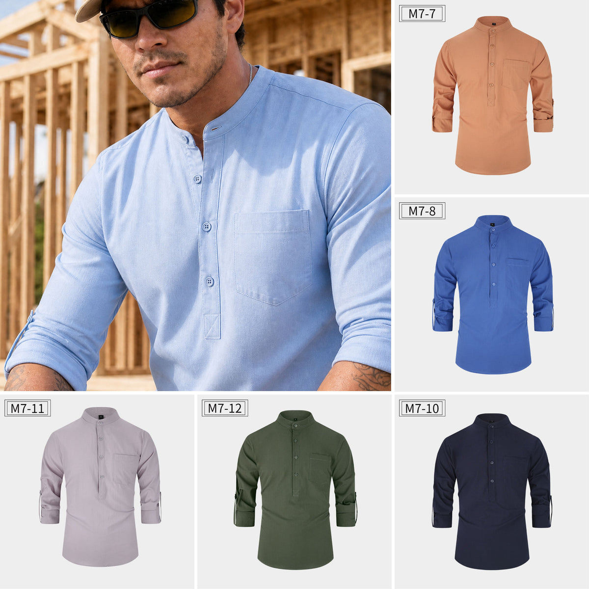 Tough Cotton Mid-Sleeve Work Shirt Rugged, Breathable & Job-Site Ready