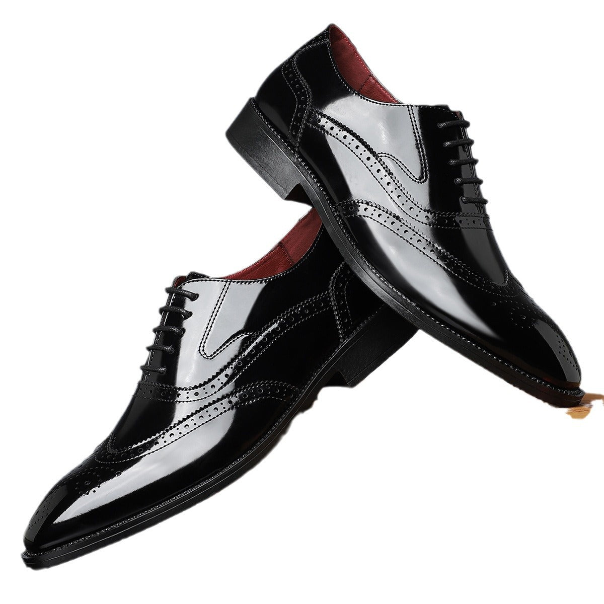 Men's British-style Business Formal Pointed-toe Lace-up Casual Shoes