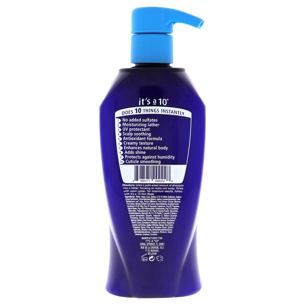 Miracle Moisture Shampoo by Its A 10 for Unisex - 10 oz Shampoo