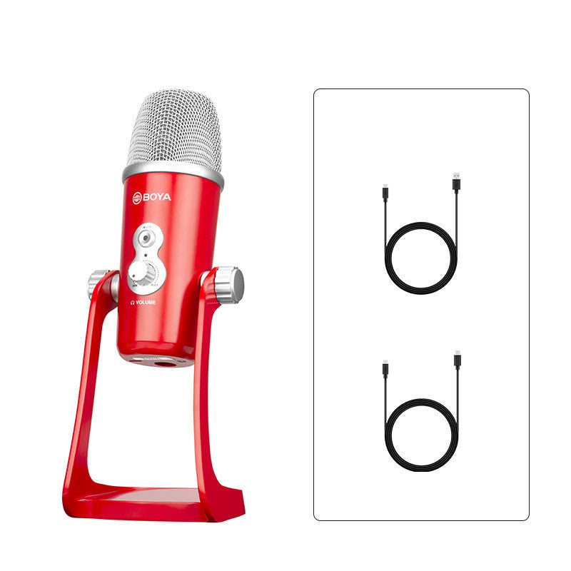 Condenser Microphone Eat Broadcast Recording Built-in Sound Card