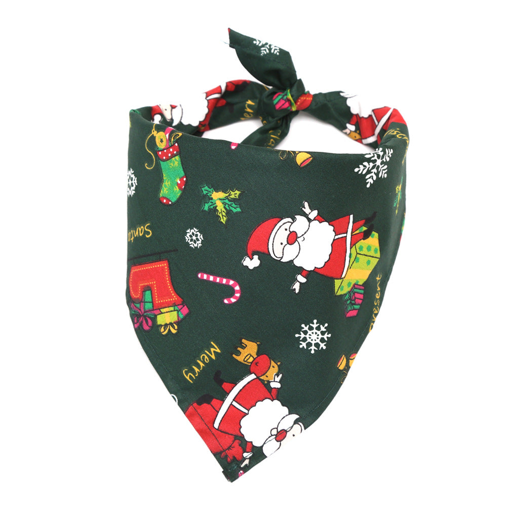 Pet Saliva Towel Cotton Triangle Scarf Dog Scarf Cat Bib