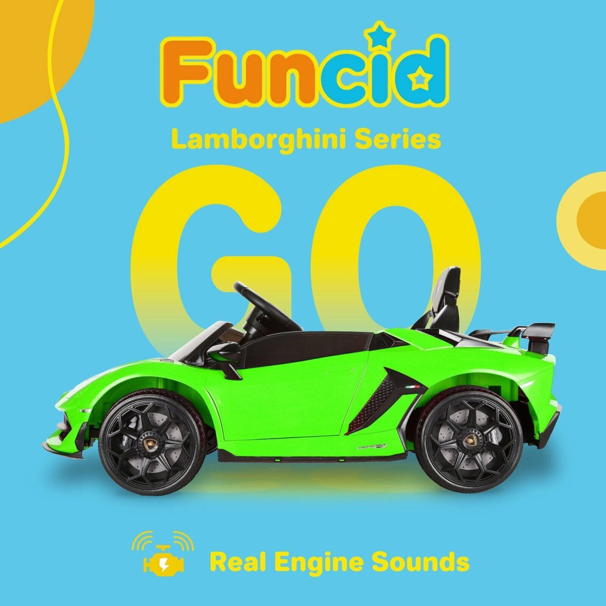 Premium 12V Ride-On Car for Kids with Remote Control, Lights, Music, and Openable Doors