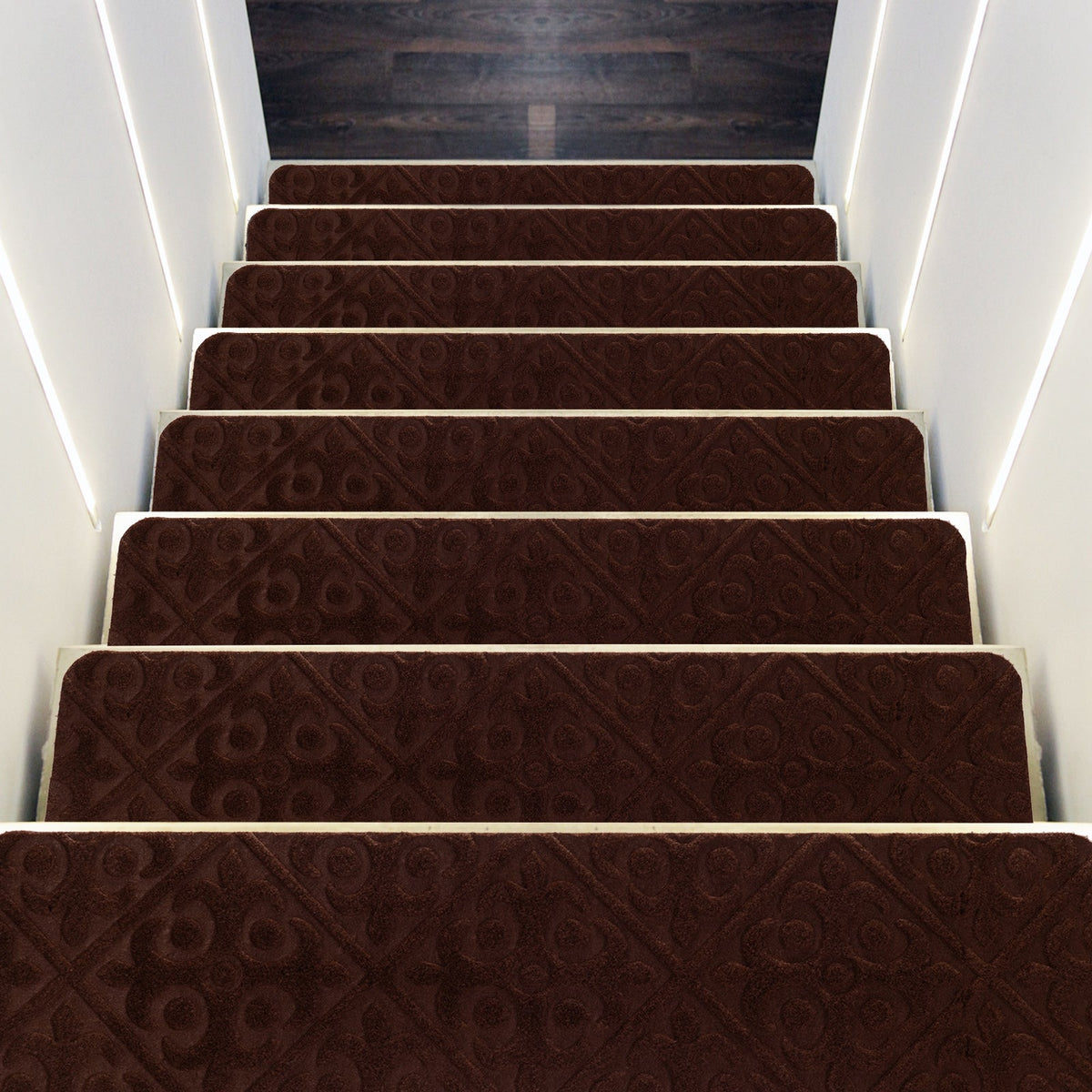 15Pcs Indoor Non-Slip Stair Carpet Mats for Wooden Steps