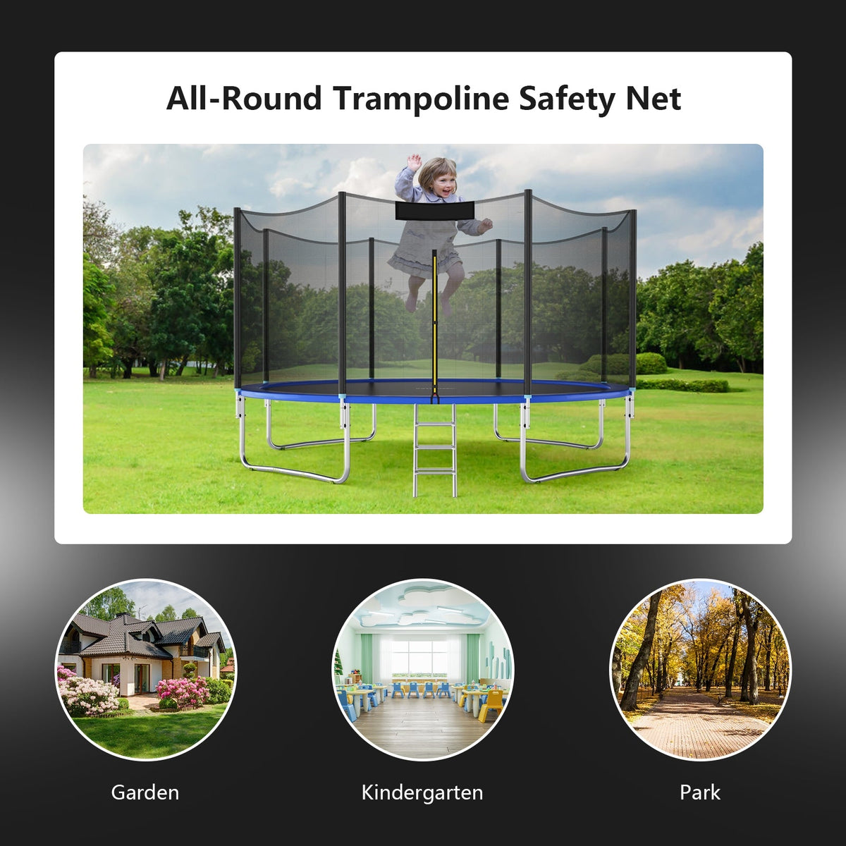 8 Feet Trampoline Safety Replacement Protection Enclosure Net GBruno Store