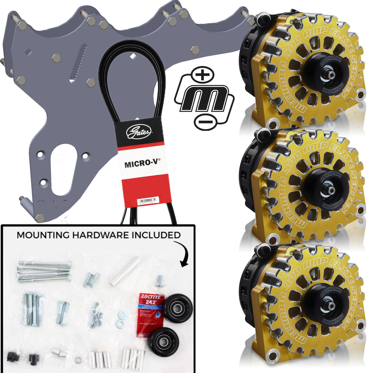 Mechman Triple Alternator Kit 2005-2013 GM Truck / SUV - Gold