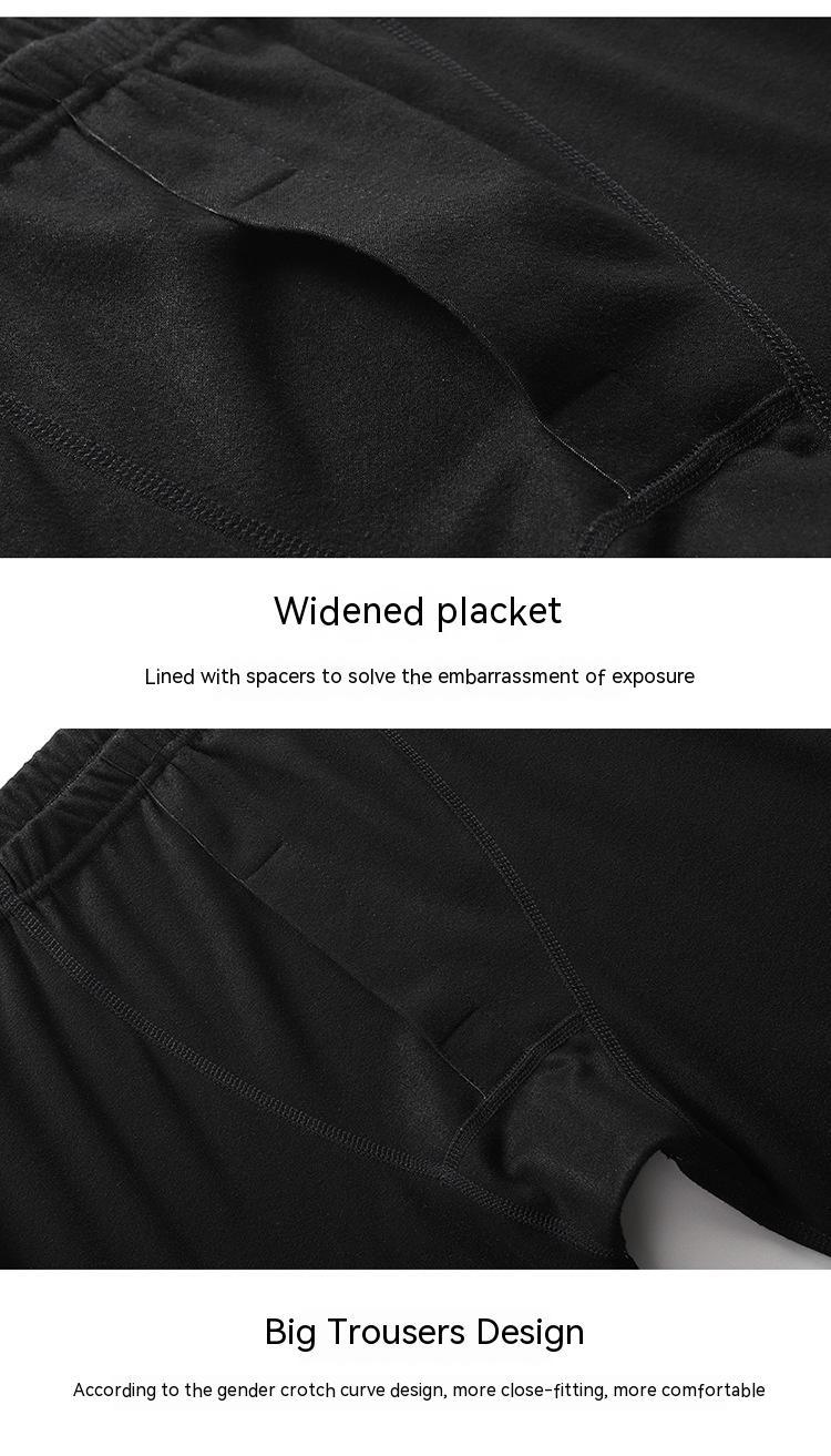 Men's Round Neck Fleece-lined Thermal Long Johns