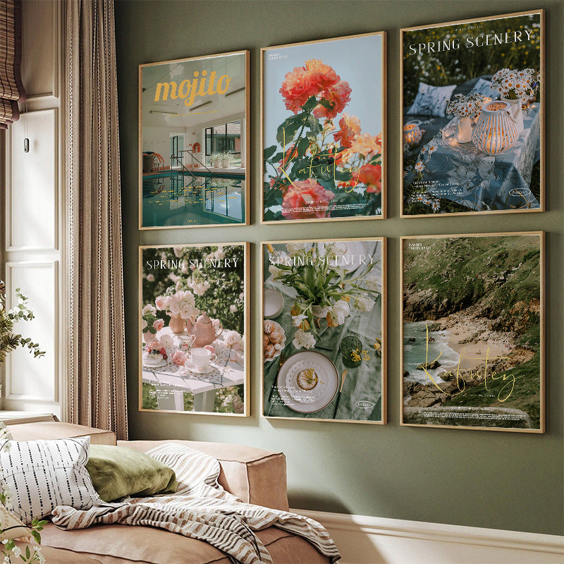 Nordic Landscape Painting Bedroom Bedside Decoration My Store
