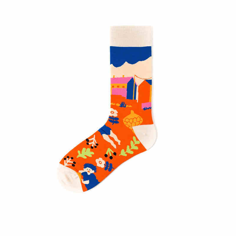 Pure Cotton Street Hip-hop Sports Long Socks
