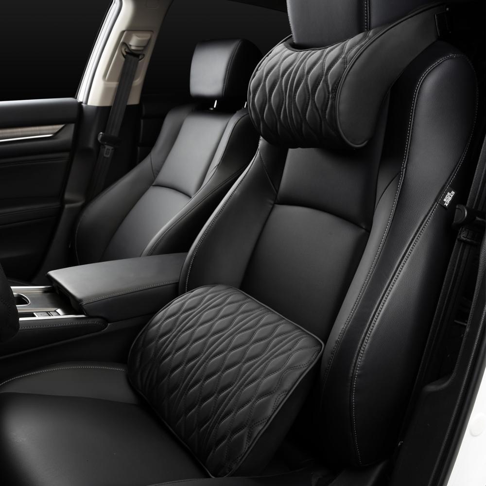 Car Headrest and Lumbar Support Set