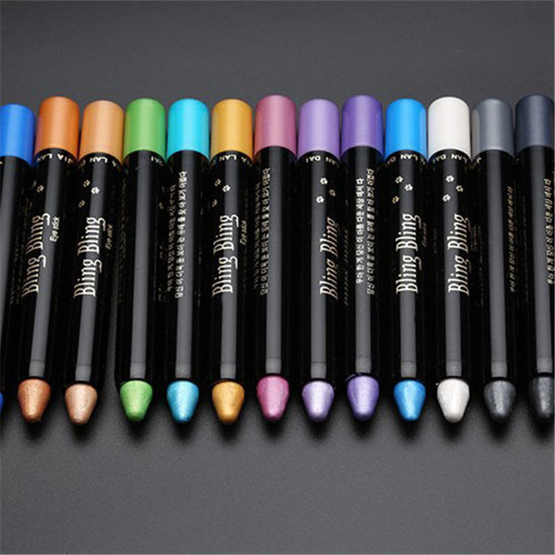 Pearlescent Silkworm Eyeshadow Pen: Waterproof, Long-Lasting, 15 Colors