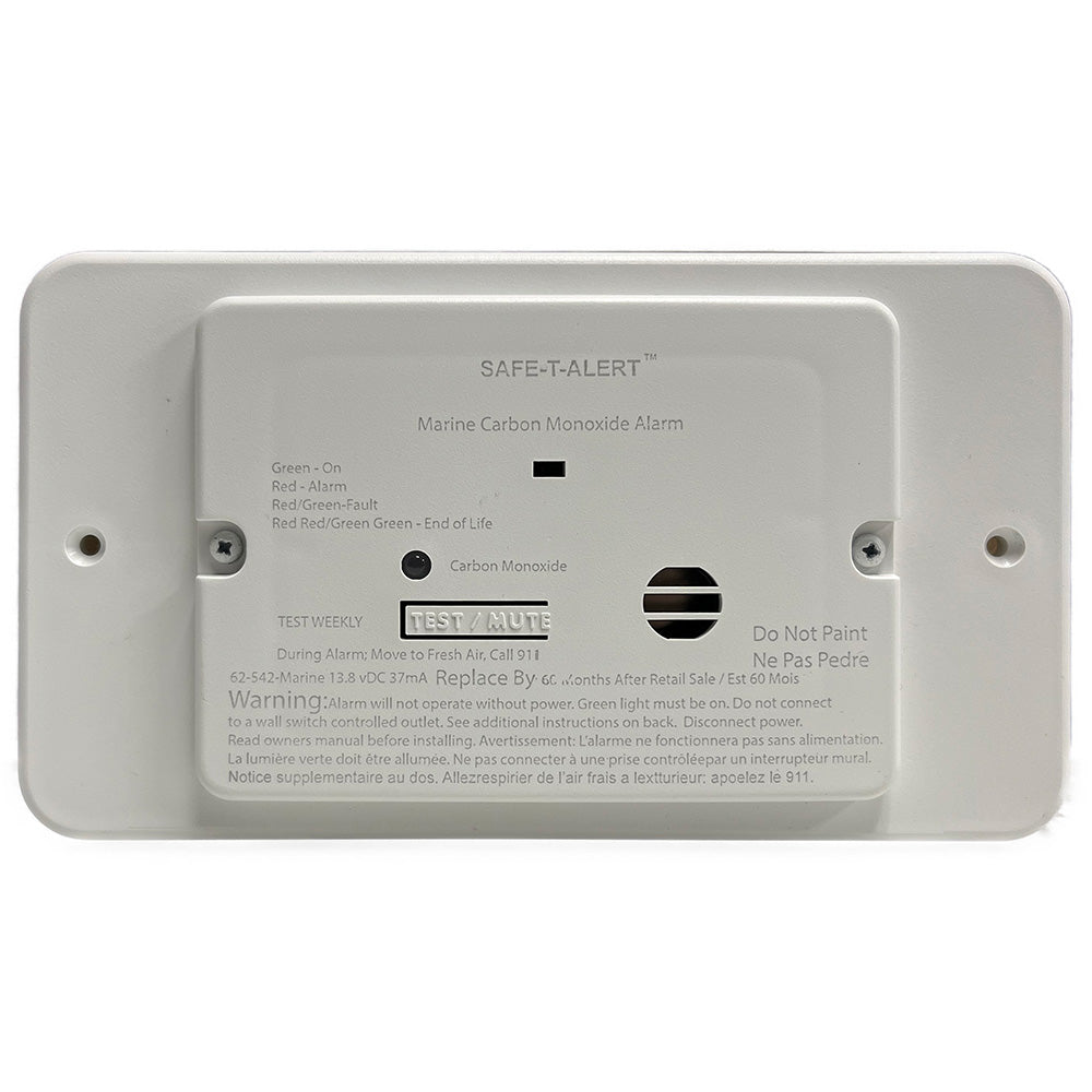 Safe-T-Alert 62 Series Marine Carbon Monoxide - Flush Mount - White - 12V w/Trim Ring TRAPSKI