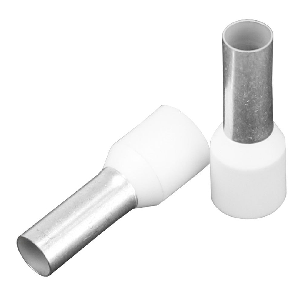 Pacer Ivory 8 AWG Wire Ferrule - 12mm Length - 10 Pack TRAPSKI