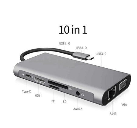 USB Type C to HDMI Ten in one expansion dock usb dock My Store