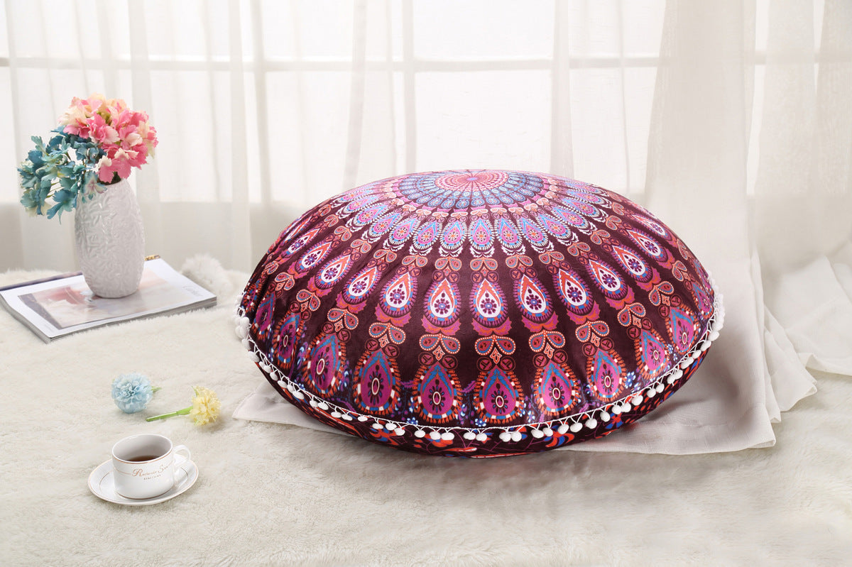 Colorful Mandala Floor Pouf Pillow