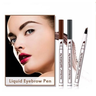 Waterproof Four-Claw Eyebrow Pen - Natural Eyebrow Tint Fork Tip Pencil