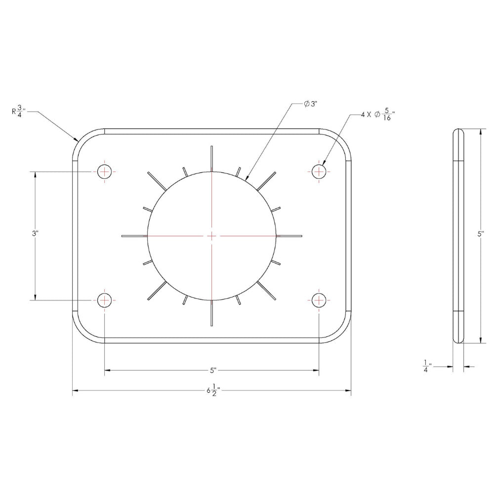 TACO Grand Slam 300 Universal Backing Plate f/GS-300  GS-390 - Pair TRAPSKI