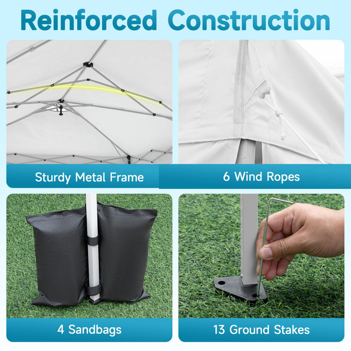 Pop Up Canopy Tent 10x20 FT with 6 Sidewalls