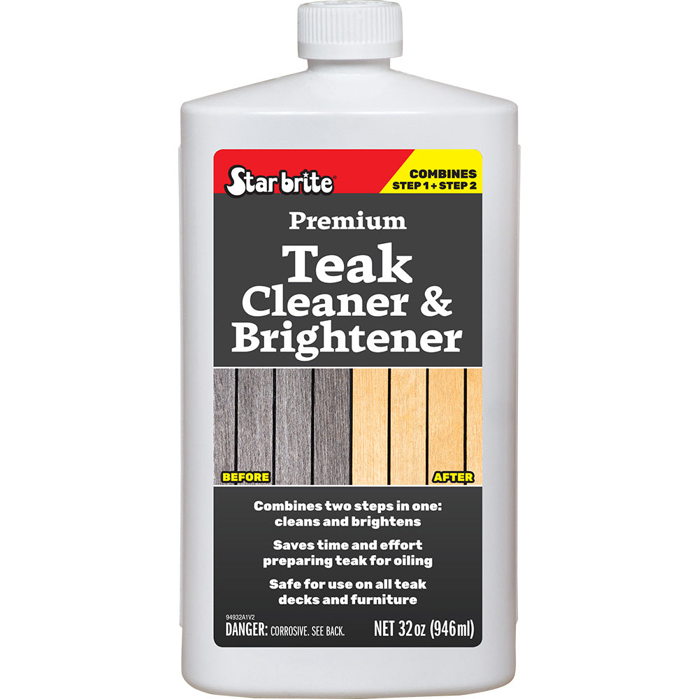 Star brite Premium Teak Cleaner  Brightener - Restore  Enhance Wood Grain - 32 oz TRAPSKI