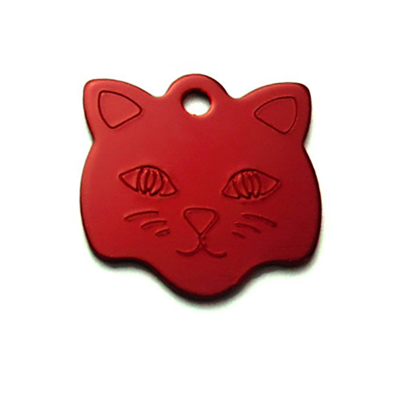 Cat head alumina pet tag