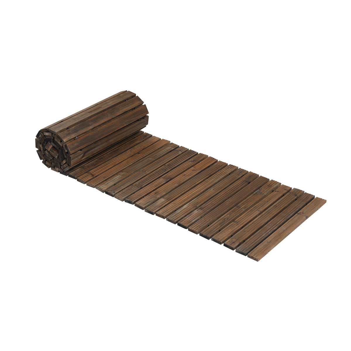 12 FT Wooden Garden Pathway 22 Inches Wide Outdoor Roll out Straight Walkway DirectDeals