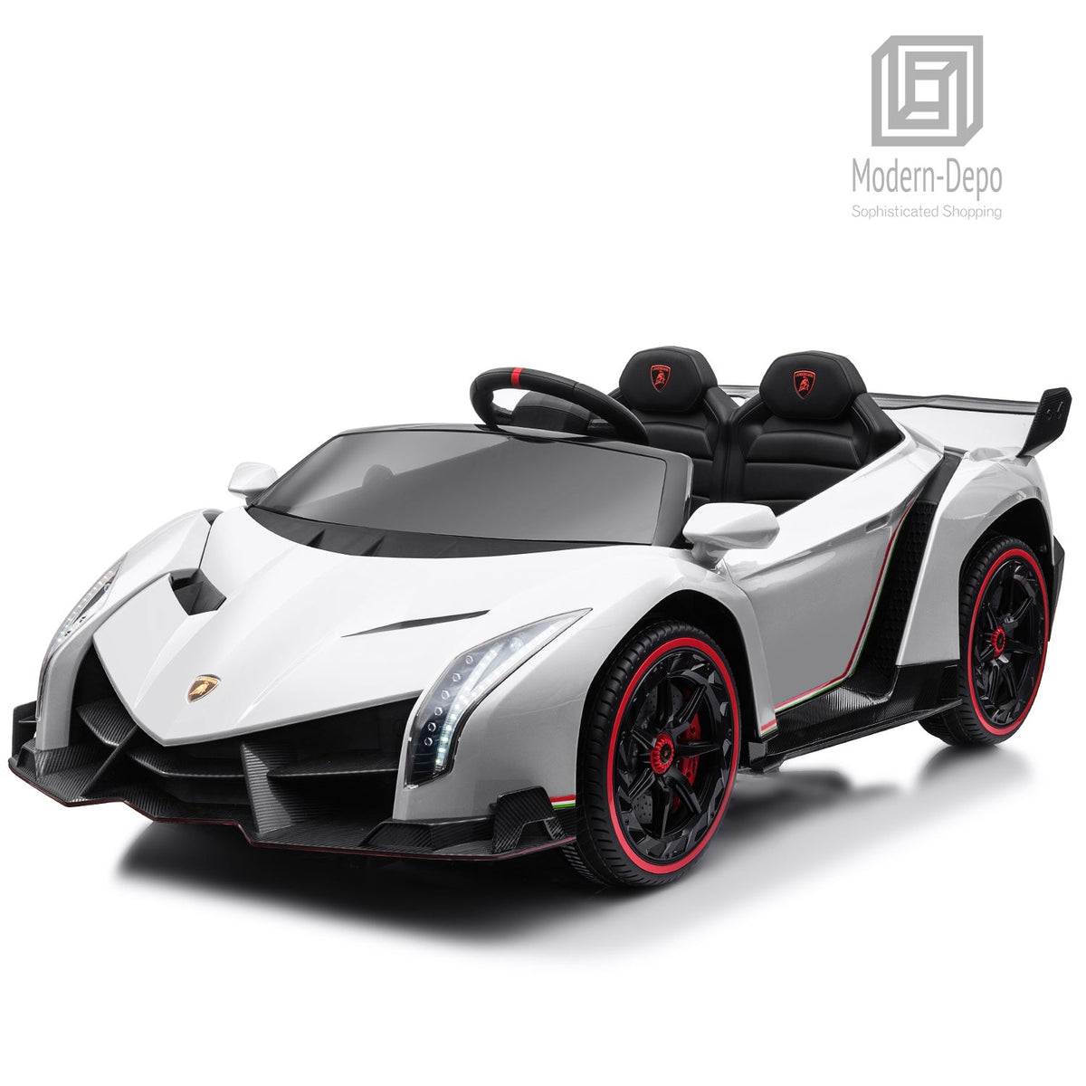 12V Electric Lamborghini Veneno Ride-On Car with Remote Control, Music, and Lights