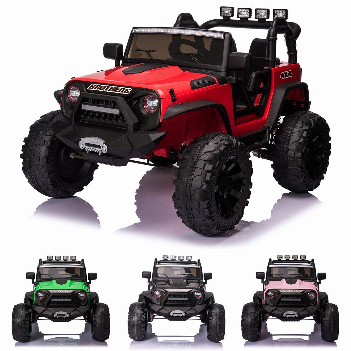 12V Electric Ride On Jeep Toy Car with USB, Bluetooth, and Remote Control for Kids