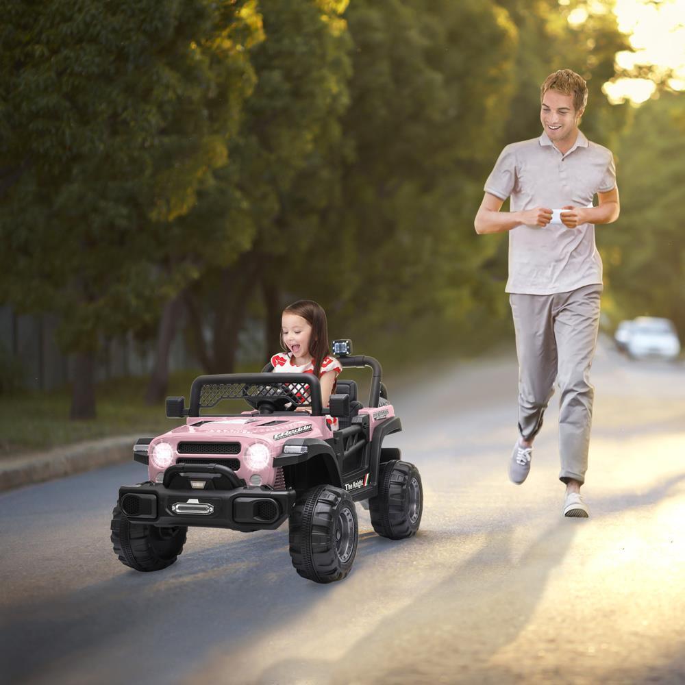12V Electric Ride-On Truck Car for Kids with RC Remote Control - Pink MagicCars