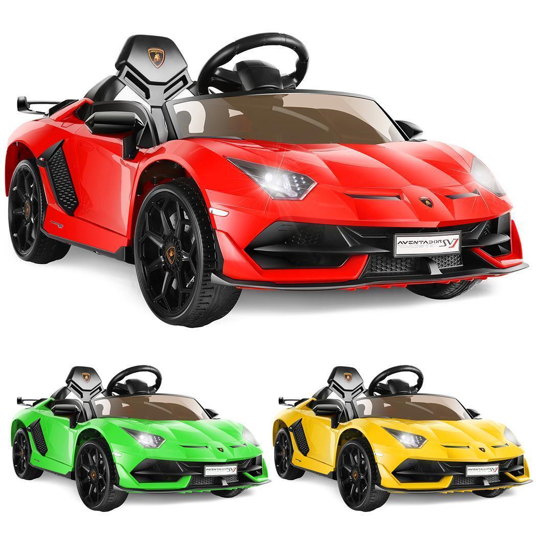 Electric Lamborghini Ride-On Car for Kids with Remote Control, LED Lights, and MP3 Player - 3 Speed Options