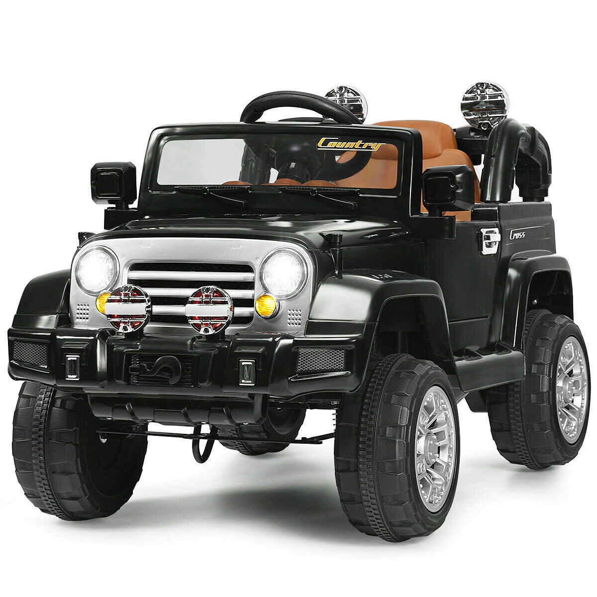 12V RC Remote Control Black Truck Car for Kids - Electric Ride-On Fun! MagicCars