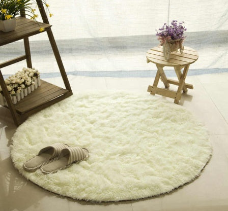 Fluffy Round Faux Fur Rug